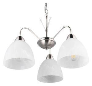 TRIO Reality R31053007 DOBBY závesné svietidlo D430mm 3xE27 nikel matný, alabastrová