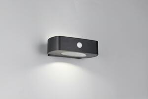 TRIO Reality R23336202 BILBAO solárne nástenné svietidlo so senzorom SMD LED 6W/700lm 4000K IP44 čierna, hybrid