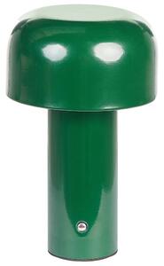 Stolná lampa zelená železo s dotykovým vypínačom nabíjanie cez USB kábel bezdrôtová moderný štýl interiér exteriér