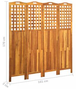 Paraván akáciové drevo Dekorhome 121x170 cm (3-dielny)