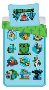 Jerry Fabrics Bavlnené obliečky 140x200 + 70x90 cm - Minecraft "Lets play"