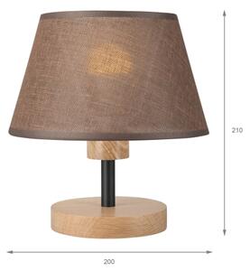 Brilagi - LED Stolná lampa ANTHONY 1xE14/40W/230V dub/hnedá