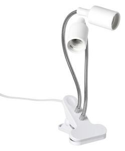 Flexibilná stolná lampa s klipom PLANTY 2xE27/30W/230V biela