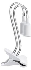 Flexibilná stolná lampa s klipom PLANTY 2xE27/30W/230V biela