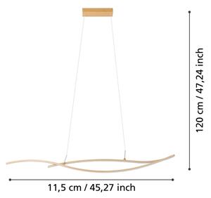 Eglo 901212 - LED Luster na lanku GRISOLIA LED/20W/230V 4000K béžová