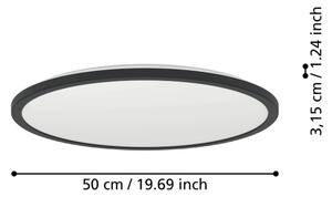 Eglo 901465-LED RGBW St. kúpeľ. svietidlo ROVITO-Z 16,8W/230V pr.50cm IP44 čierna