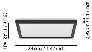 Eglo 901442-LED Kúpeľňové stropné svietidlo ROVITO 13,4W/230V 29x29cm IP44 čierna