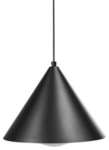 Závesná lampa čierna kov železo visiace svietidlo s tienidlom moderná obývacia izba jedáleň spálňa
