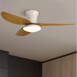 Brilagi-LED Stmievateľný stropný ventilátor LED/30W/230V 3000-6500K biela/hnedá+DO