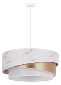 Duolla - Luster na lanku KOBO 1xE27/15W/230V pr. 45 cm biela/rosegold
