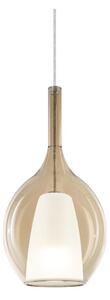 Ideal Lux - Závesný luster na lanku KALIQUE 1xE27/42W/230V pr. 18 cm dymovo-béžová