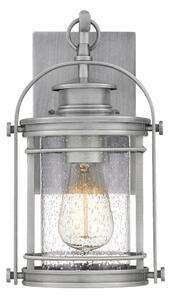 Quintiesse QN-BOOKER-S-IA -Vonkajšie nástenné svietidlo BOOKER S 1xE27/60W/230V IP44 matný chróm