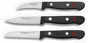 Wüsthof Wüsthof - Sada kuchynských nožov na zeleninu GOURMET 3 ks čierna GG302 + záruka 3 roky zadarmo