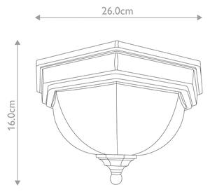Elstead GZH-FF12 - Vonkajšie stropné svietidlo FAIRFORD 2xE27/40W/230V IP44