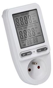 SOLIGHT Digitálny merač spotreby el. energie 3680W/16A, LCD displej