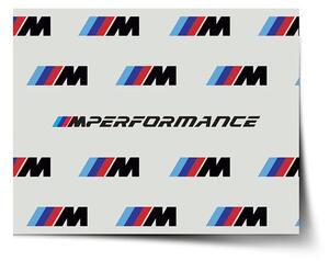 Sablio Plagát MPERFORMANCE biely vzor - 60x40 cm