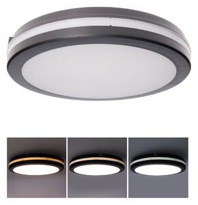 SOLIGHT GARI LED stropné osvetlenie čierne 26W 2340lm 3CCT IP65 30cm
