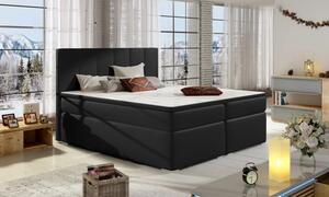 Zltahala.sk Posteľ Boxspring Boleria 200x180, čierna (koženka - bb 05)