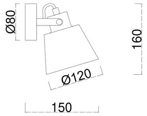 Brilagi - Nástenné bodové svietidlo TECHNO 1xE27/60W/230V čierna