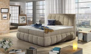 Zltahala.sk Posteľ Boxspring Vincenzia 200x180, béžová (pytlovina - bvi 03)