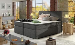 Zltahala.sk Posteľ Boxspring Divalia 200 x 180, tm. šedá (látka - bd 01)