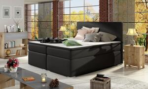 Zltahala.sk Posteľ Boxspring Divalia 200 x 180, čierna (koženka - bd 05)