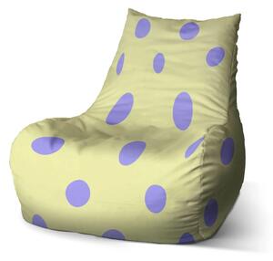 Sablio Sedací vak Bean Fialové bodky - 60 x 70 x 70 cm