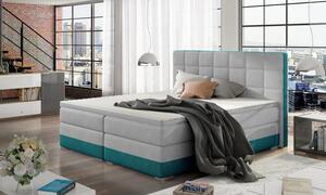 Zltahala.sk Posteľ Boxspring Damasia 200 x 180, sivá / modrá (DMS 09)