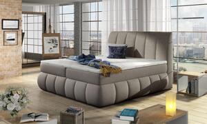 Zltahala.sk Posteľ Boxspring Vincenzia 200x180, sv. hnedá vzor (látka - bvi 14)