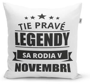 Sablio Vankúš Tie pravé legendy sa rodia v novembri: 40x40 cm