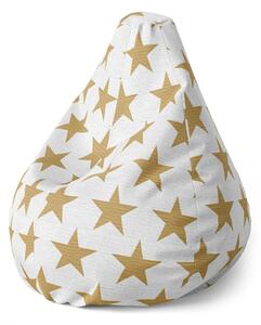 Sablio Sedací vak Pear Zlaté hviezdy - 70 x 95 x 15 cm