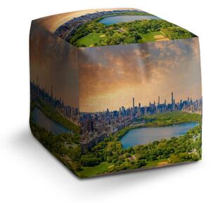 Sablio Taburet Cube New York Central Park - 40x40x40 cm