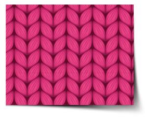 Sablio Plagát Pletenie vo fuksiovej farbe - 60x40 cm