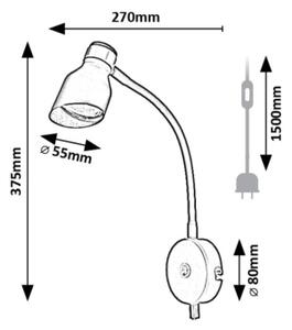 Rabalux 73051 - Nástenná lampa LILOU 1xGU10/25W/230V
