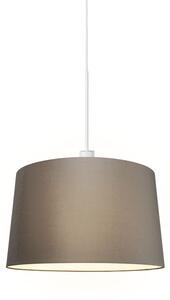 Moderná závesná lampa biela s tienidlom 45 cm tupá - Combi 1