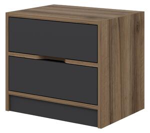 Nočný stolík Elina Walnut Anthracite