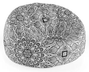 Sablio Sedací vak Cocoon Biele mehendi - 75 x 45 x 35 cm