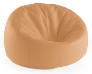 Sablio Sedací vak Cocoon Biele čiarky na oranžovej - 75 x 45 x 35 cm