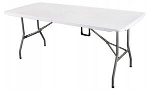 SUPPLIES HOME 180 cm rozkladací plastový stôl, cateringový - biela farba