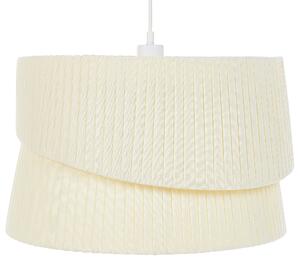 Závesná lampa béžová polyesterové terylénové tienidlo 178 cm závesné svietidlo moderný boho dizajn