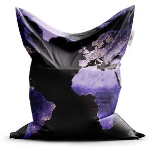 Sablio Sedací vak Svetelná mapa sveta - 150x100 cm