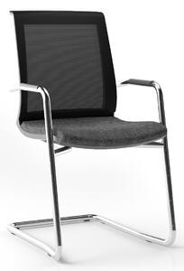NARBUTAS - Konferenčná stolička EVA SUA224 s čiernym rámom a podrúčkami