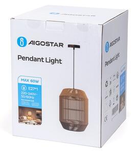 Aigostar - Luster na lanku 1xE27/60W/230V béžová