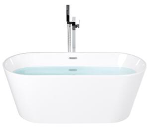 Voľne stojaca vaňa biela sanitárny akrylát 150 x 75 cm oválna moderný dizajn kúpeľňa