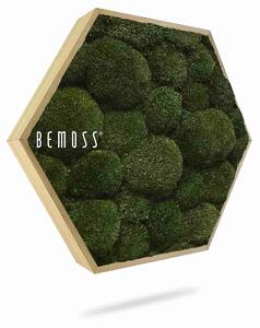 Machový Hexagon BOLMOSS Natural green - Priemer 30 cm (v najširšom mieste šesťuholníka)