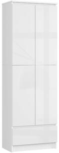 Ak furniture Skriňa Rexa 60 cm biela lesk