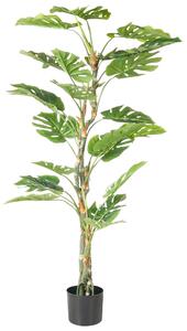 Umelá rastlina monstera zelená a čierna syntetický materiál 165 cm dekoratívne doplnky