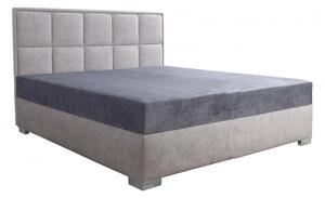 Zltahala.sk Čalúnená posteľ Kvadrat 200x120, tm. sivá/sivá(an 4237/4238)