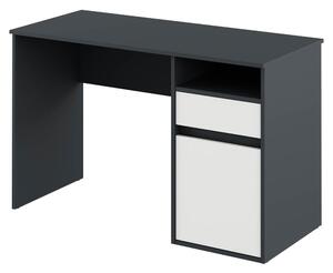 PC stôl Bili New - grafit / biela