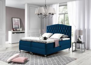 Elegantná posteľ 160x200 PEGGY - modrá + topper ZDARMA